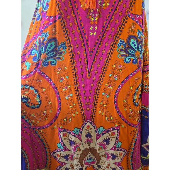 Soft Surroundings Marguerite Maxi Skirt Boho Paisley Rayon Elastic XS - Picture 5 of 7